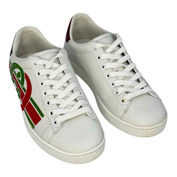 Gucci Ace Interlocking GG White Red Green Logo Women's